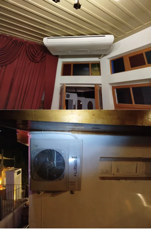 Split klima iç ve dış ünite montaj uygulaması